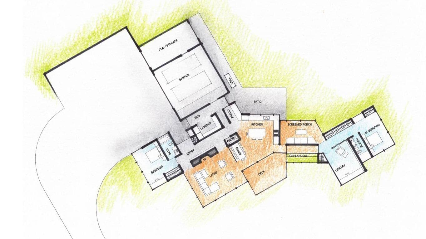 Dune Forest Retreat Early Sketch