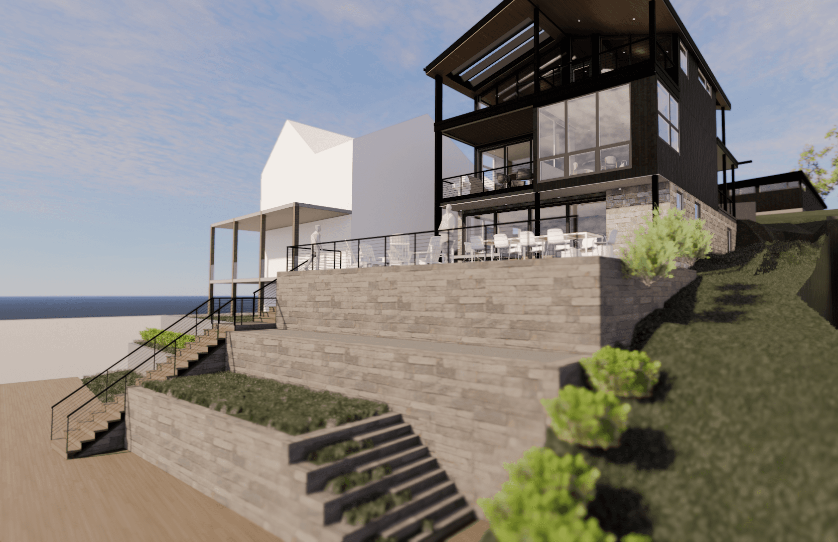 Brower Shores Tiered Outdoor Spaces