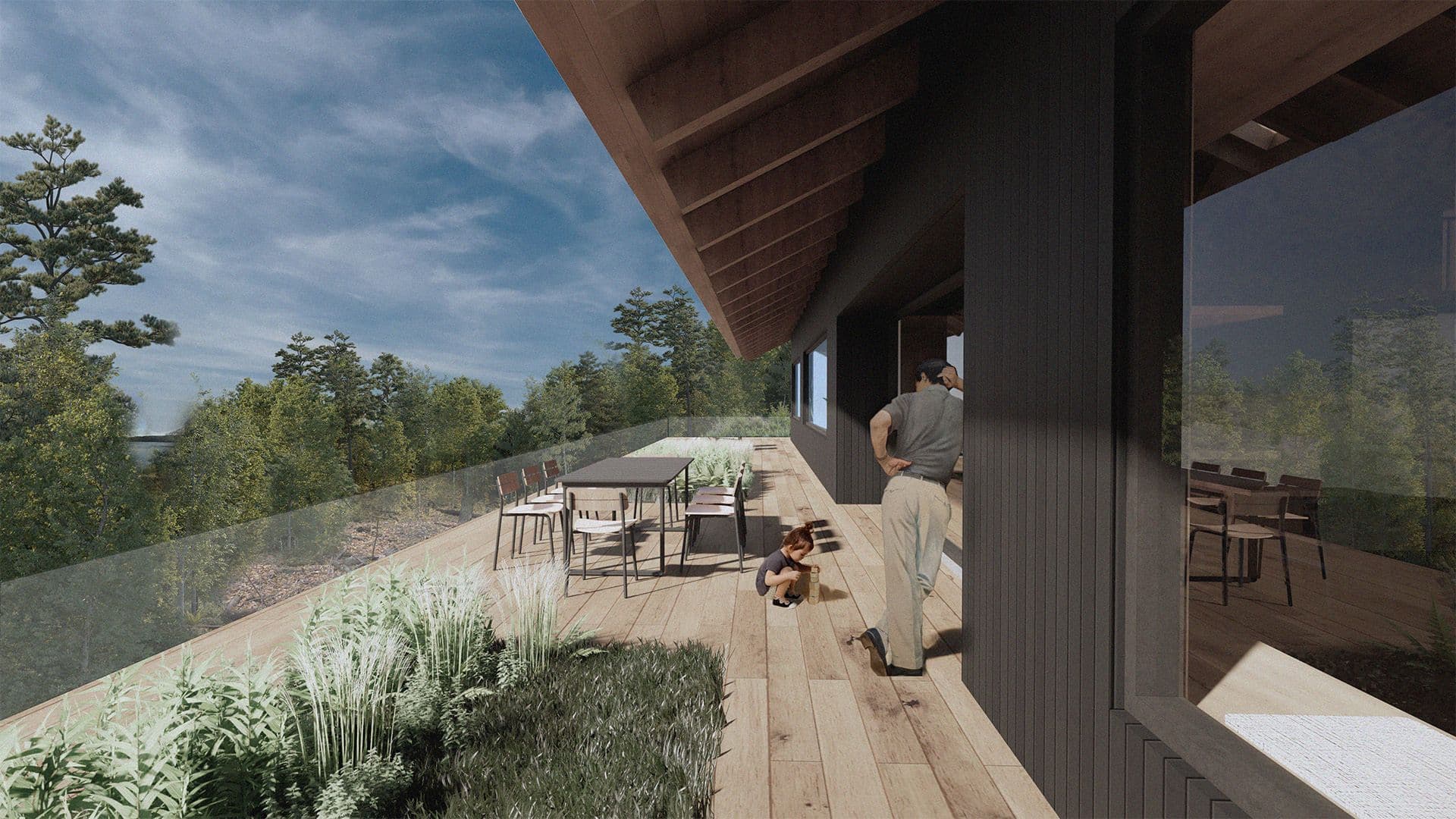 North Lake Commons West Deck