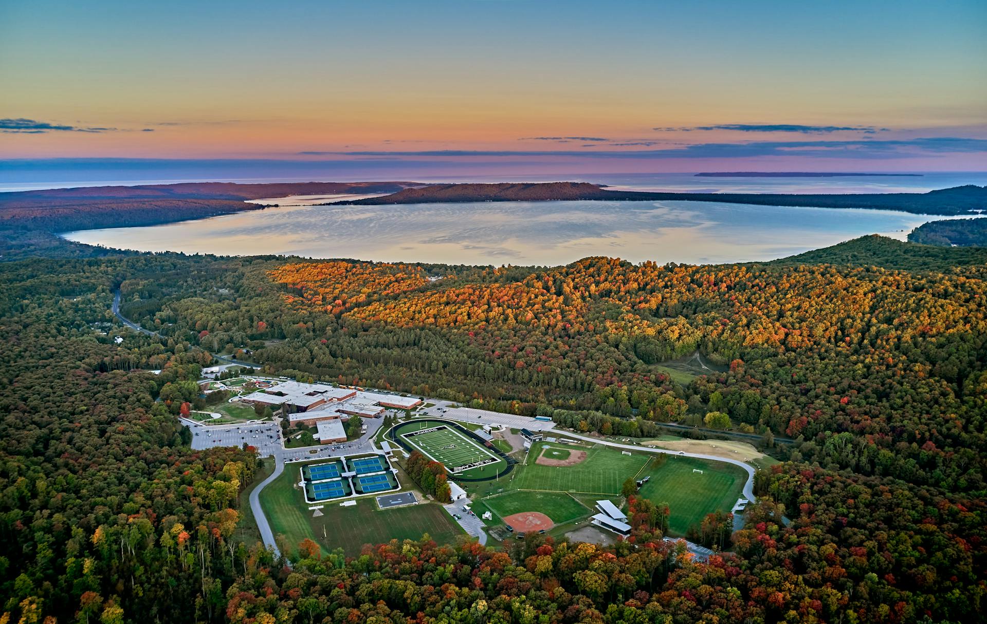 Glen Lake Community Schools Aerial View