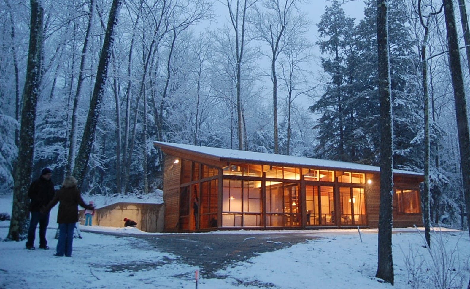 Berkshire Cabin in the snow
