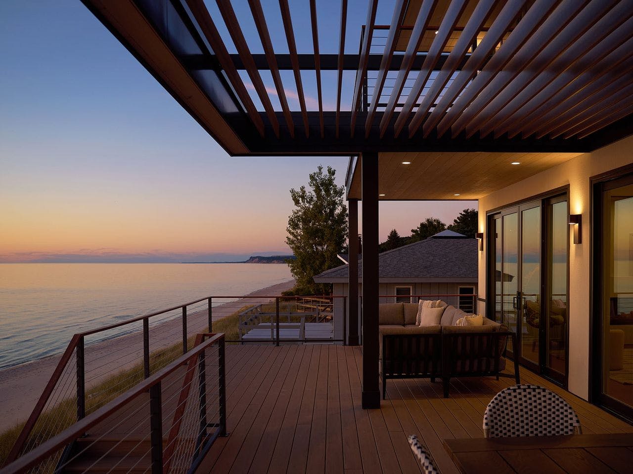 Lake Michigan Beach House deck